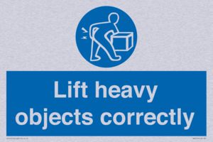 Lift heavy objects correctly